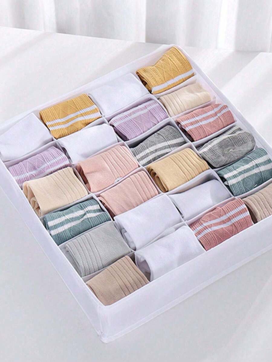1pc Foldable Sock And Underwear Storage Box Fabric Closet Dresser