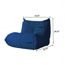 Sdorens Modern Teddy Fabric Sofa Armrest Floor Sofa Couch - Blue - View 6
