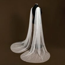 1pc Long Pearl Trim Hooded Cape, Bride Wedding Dress Accessory, Actress Stage Performance Costume, Photography Studio Outfit Fall Clothes For Women