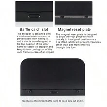 New Pet Door For Dogs And Cats, Suitable For Screen Doors, Easy To Install Lockable Sliding Pet Screen Door For Large Dogs, Small Dogs And Cats - Black - View 5