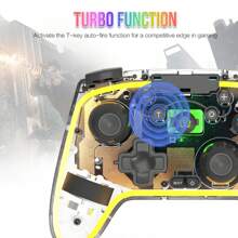 HONSON Switch Wireless Game Controller, With L2R2 Hall Sensor, RGB Breathing Light, Compatible With Switch/Lite/Oled/PC/IOS/Android/Steam - Transparent - View 6