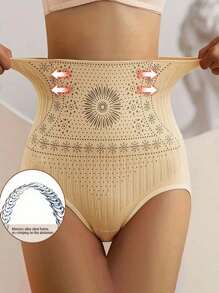 1pc Women's High Waist Tummy Control Triangle Panties Shapewear, Waist Trainer, Breathable Body Shaper, Slimming Underwear, Workout Shapewear Exercise Waist Belt Suitable For Workout Home Sports And Walk