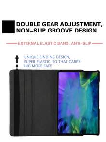 360 度旋转支架花心图案保护软壳保护套适用于 iPad Pro 11 英寸、Air 4/5、10.9 英寸 2023 版、10.2 英寸和 Mini 6/5 平板电脑 - 彩色 - 查看 3