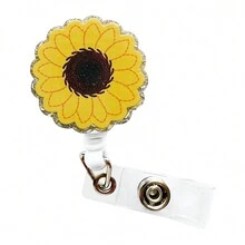 1入組個性化創意徽章，可拉式徽章卡，易於拉出，可愛有趣的閃光徽章卡禮物，專業扣式徽章卡，是教師、醫生和護士的完美辦公室禮物。