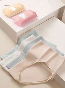 5pcs/Set Plain Morandi Color Series Disposable Women's Underwear Comfortable And Hygienic High-Waisted Disposable Panties For Women - Perfect For Travel And Business Trips,For Travel Outdoor Trips, Menstrual Periods, And Postpartum Care