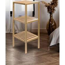 Bamboo Storage Rack, 3-Tier Shelving Unit For Bathroom, Living Room, And Kitchen,Kitchen,Summer Beach Party,Food,Camping,Organizer,Room Decor,Kitchen Items." - Mustard Yellow - View 6