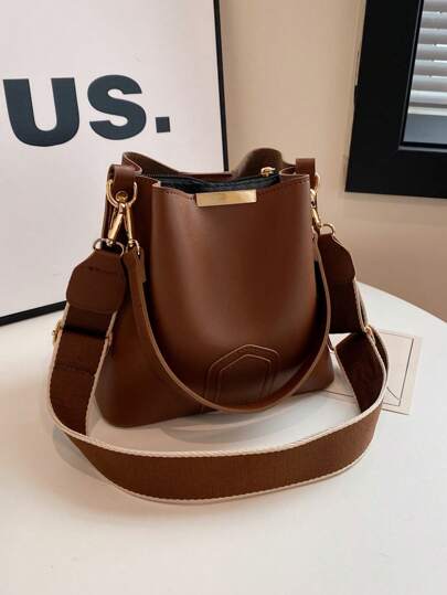 Nuevo bolso casual de estilo bucket elegante y único, con textura vintage clásica de alta calidad y correa ancha, bolso de mujer para usar en el hombro, cruzado, o de mano, ideal para el trabajo, ir y venir, citas, compras y uso diario, bolso con inspiración retro para mujeres