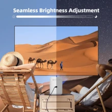 Máy chiếu 5G HD lấy nét tự động thông minh 2024 Thích hợp cho phòng ngủ gia đình, rạp chiếu phim gia đình nhỏ treo tường, máy chiếu PC và điện thoại di động tương thích HDMI, thể dục, cắm trại ngoài trời, phòng, khóa học trực tuyến, phòng khách, ký túc xá, máy chiếu mini 4K dành cho sinh viên - Phích cắm loại C của EU (220-240V) - Xem 10