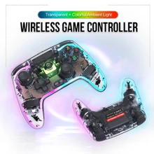 HONSON Switch Wireless Game Controller, With L2R2 Hall Sensor, RGB Breathing Light, Compatible With Switch/Lite/Oled/PC/IOS/Android/Steam - Transparent - View 3