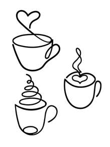 3 件式杯形设计壁挂，家居装饰，房间装饰，墙壁装饰 - 黑色 - 查看 8