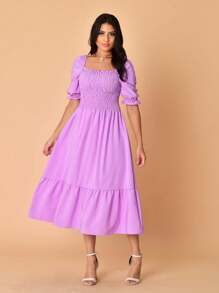 Women Dresses - Màu Lilac Tím - Xem 4