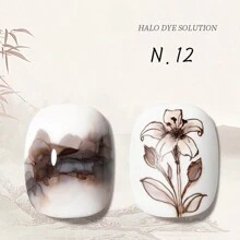 annies 10ml National Feng Shui Ink Halo Dyeing Gel Painting 2024 New White Marble Gradient Transparent Watercolor Halo Dyeing Liquid For Nail Shop Use