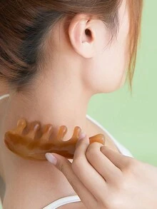 2入組穴位按摩梳，頭皮按摩器，平順穴位按摩器，適用於男女頭部治療，特殊寬齒梳子 - 彩色 - 查看 3