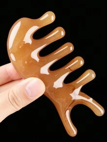 2入組穴位按摩梳，頭皮按摩器，平順穴位按摩器，適用於男女頭部治療，特殊寬齒梳子 - 彩色 - 查看 5