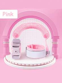 1 pieza Cuerda retráctil con llave y cerradura para evitar que los bebés/niños pequeños se pierdan, cuerda de tracción con cordón de identificación - Rosa - Ver 6