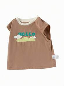 Balabala 男婴背心、男童背心、衬衫、外套、2024 年夏季新品 - 卡其色 - 查看 1