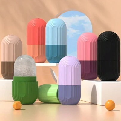 1pc Ice Face Roller, Ice Roller For Face & Eye Puffiness Relief, FacialMassager Contour And Enhance Skin Care & Glow, Ice Facial RollerMold Cube, Reusable & Leakproof,Beauty,Skin Care Products,Spa,Self Care,Skin Care Tools,Face Care,Esthetician Supplies,Massage,Face Massage Tool,Face Roller