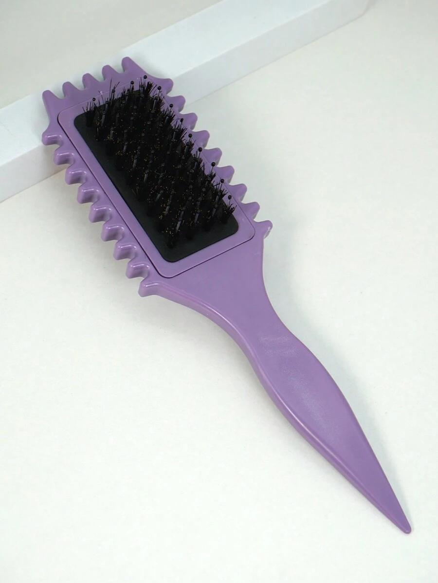 1 Pc Detangling Hair Brush, Air Cushion Comb With Handle,  Define Styling Brush,Professional Hairstyle Comb, Bouncing Definition Styling Brush Comb,For Curly, Straight, Women, Kids, Ladies Hairdressing Styling Comb,Wet And Dry, SPA,Hair Care,Girl's Gift(Purple) - Purple - View 1