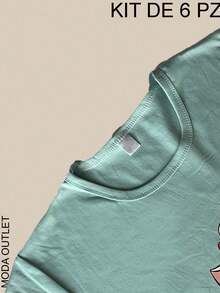 Kit de 6 playeras para mujer con diferentes colores y estampados - Multicolor - Ver 5