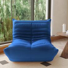 Sdorens Modern Teddy Fabric Sofa Armrest Floor Sofa Couch - Blue - View 2