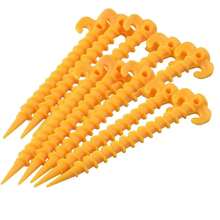 1/4/5/10pcs Tent Nails Outdoor Camping Trip Tent Peg Ground Nails Screw Nail Stakes Pegs Plastic Sand Pegs Trip Beach Tent Stakes Pegs