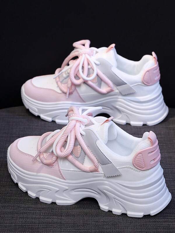 1 Pair Women Casual Sports Lightweight Student Sneakers For Outdoor Activities