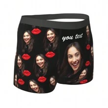Customized Men's Underwear, Personalized Photo Printed Boxer Briefs With Wife's Portrait, Funny Gift For Husband Or Boyfriend Fashion,Adorable,Contracted,Funny,Cozy Custom,Personalized,Unique,Customized Finds,Winter Fashion,Christmas Gift,Personalized Gifts For Men Ideal Gifts For Him Boyfriend,Friends Bedroom,For Weddings,For Christmas,For Winter,For Fall/Autumn,For Holiday,For Anniversaries,For Birthdays,Customized Men Underwear,Chic Autumn