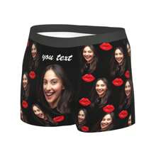 Customized Men's Underwear, Personalized Photo Printed Boxer Briefs With Wife's Portrait, Funny Gift For Husband Or Boyfriend Fashion,Adorable,Contracted,Funny,Cozy Custom,Personalized,Unique,Customized Finds,Winter Fashion,Christmas Gift,Personalized Gifts For Men Ideal Gifts For Him Boyfriend,Friends Bedroom,For Weddings,For Christmas,For Winter,For Fall/Autumn,For Holiday,For Anniversaries,For Birthdays,Customized Men Underwear,Chic Autumn