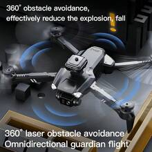 1 Máy Bay Điều Khiển Từ Xa Màu Đen, Máy Bay Không Người Lái WIFI FPV Loại Mới V28 Với Camera HD Góc Rộng 360° Tránh Chướng Ngại Vật RC Có Thể Gập Lại Quadcopter Làm Đồ Chơi Quà Tặng, Đầu Tránh Chướng Ngại Vật Màu Đen - màu đen - Xem 5