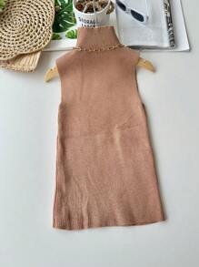 Women Knit Tops - Màu be - Xem 2