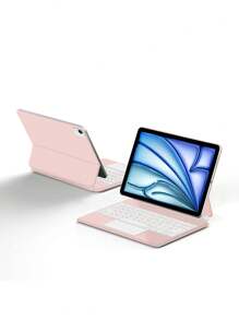 阿拉伯语键盘保护套，兼容 iPad Air 11 英寸/Air 13 英寸 M2（2024 款），兼容 iPad Pro 11 英寸/12.9 英寸（2018-2022 款），智能保护套，带背光触控板，粉色 - 粉紅色-阿拉伯語 - 查看 10