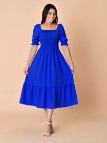 Women Dresses - Royal Blue - View 4