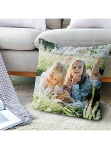 1pc Custom Peach Skin Photo DIY Pillowcase, Single-Sided Print Pillow Cover For Loved Ones, Pets Or Friends. Suitable For Wedding, Festival, Mother's Day, Father's Day, Thanksgiving Day, Living Room Sofa, Bedroom, Headrest, Decorative Cushion Cover, All Seasons. Soft Custom,Unique,Personalized Ideal Gifts For Him Her,Boyfriend,Girlfriend,Dad,Mom,Family,Friends,Pets For Anniversaries,For Valentine's Day,For Mother's Day,For Birthdays,For Youth's Day,For Father's Day,For Graduation,For Weddings,For Christmas,For Housewarming Sofa,Bed,Car,Bedroom,Living Room,Tea Room,Customized Cushion Covers,Family Moments,Season Picks, Autumn Home Refresh,Fall Décor