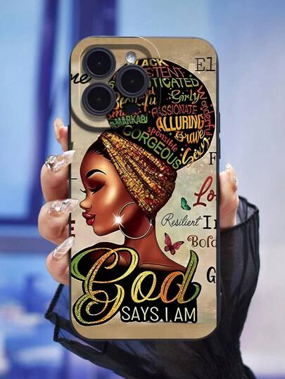Unique Precise Angel Eye Sandblasted Phone Case, With Letter Pattern, Texture, Designed Specifically Compatible With Apple 15 14 13 12 11 XS XR X 7 8 Plus Pro Max Mini Waterproof Shockproof Anti-Fall Scratch Resistant,International Version, Not The Domestic Version