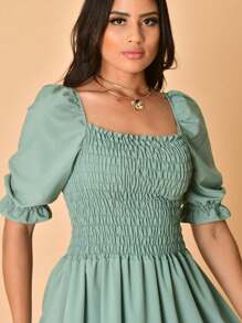 Women Dresses - Mint Green - View 4