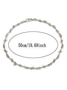 1st asymmetrische doorn- en doornige wijnrankvormige metalen herenmode hanger ketting