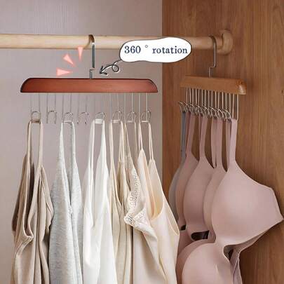 Móc treo quần áo 1/2 có 8 móc, phù hợp với móc treo áo ngực trong tủ quần áo, móc treo áo vest, móc treo xoay thông dụng, móc treo bằng gỗ, móc treo quần áo, móc treo tiết kiệm không gian, giá để đồ trong tủ quần áo và không gian lưu trữ trong ký túc xá và căn hộ.