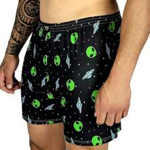 Kit 3 Cueca Samba Canção Adulto Duff - Alien em microfibra