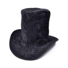 Bristol Novelty Unisex Velvet Top Hat (Black) - Black - View 1