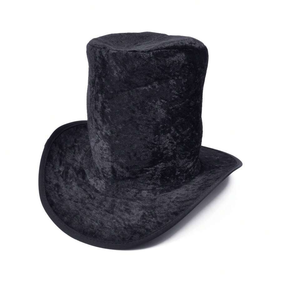 Bristol Novelty Unisex Velvet Top Hat (Black) - Black - View 1