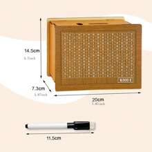 Hộp đựng tiền bằng gỗ, hộp tiết kiệm tiền xu, đồ thủ công bằng gỗ, đồ trang trí, quà tặng tốt nhất - 5000 euro - Xem 6