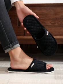 Chaussons d'intérieur à bout ouvert pour hommes printemps/été, chaussons noir, chaussons simples et à la mode pour la maison, chaussons d'intérieur confortables et super légers pour les quatre saisons, chaussons pour couples