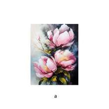 3 件套牡丹油画，粉色花卉壁画，粉色花卉，3 件套印刷品，印刷品壁画，花卉家居装饰，花卉艺术印刷品，墙壁装饰，无框 19.6x27.5 英寸 - 杏色 - 查看 14