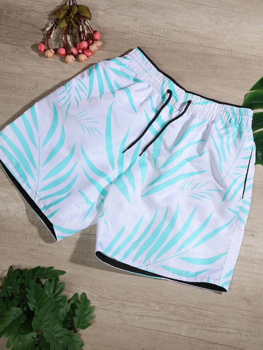 Men Beach Shorts - màu xanh lá - Xem 1