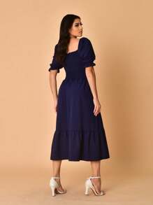 Women Dresses - Navy Blue - View 4
