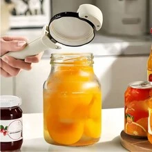 Seinohome罐頭開器，Seinohome多功能可伸縮瓶開器，可伸縮瓶開器，可調節多功能罐頭開瓶器瓶蓋夾，老年人使用的瓶開器 - 白色 - 查看 5