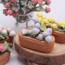 Cây xanh trong chậu mini thực tế 1:12, Trang trí cảnh quan vi mô cho nhà và vườn, Phụ kiện mô hình nhà búp bê, Đồ trang trí trưng bày cảnh DIY - Nhiều màu - Xem 1