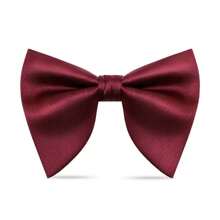1pc Fashionable Men Solid Color Bow Tie For Weddings, Parties, Proms, Photo Shoots, Suit Dress Accessories - Black/White - Multicolor - View 5