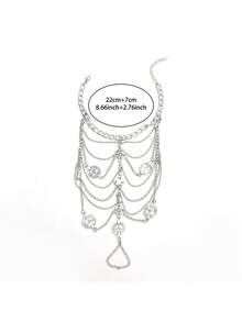 1pc Bohemian Vintage Style Metal Punk Heavy Multi-Layer Chain Tassel Coin Anklet Body Chain - Multi-layer - View 2