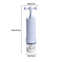1入真空密封塑料儲物容器，冰箱食品保存盒，真空儲物盒，茶罐 - 白色 - 查看 5